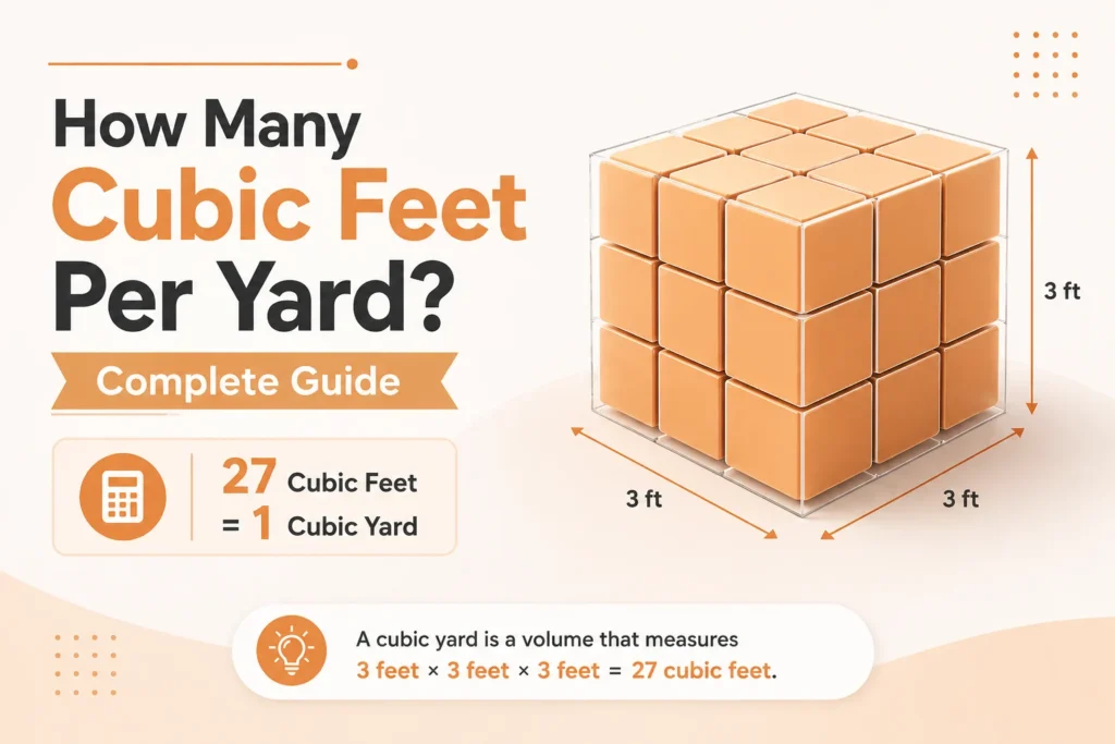 how many cubic feet per yard