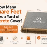 how many square feet does a yard of concrete cover