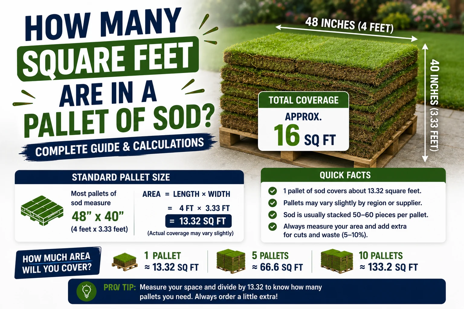 How Many Square Feet Are in a Pallet of Sod