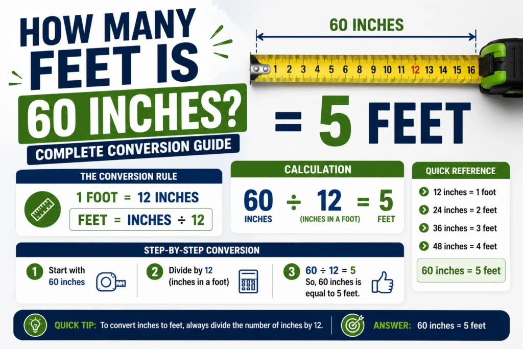How Many Feet Is 60 Inches