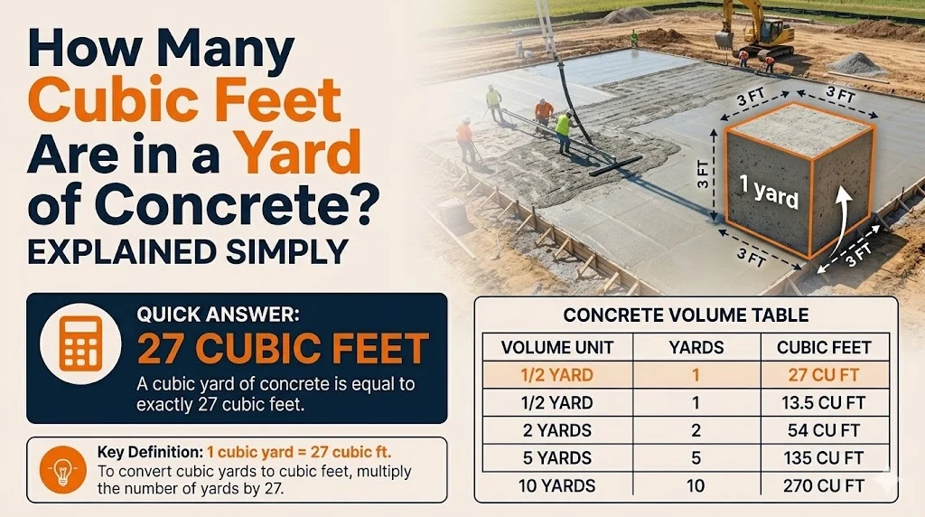 How Many Cubic Feet Are in a Yard of Concrete