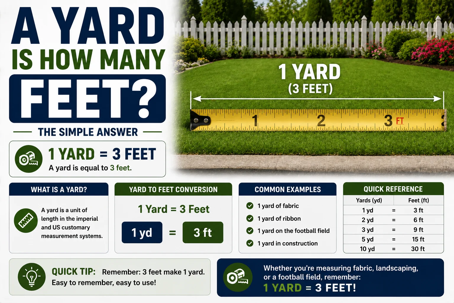 A Yard Is How Many Feet