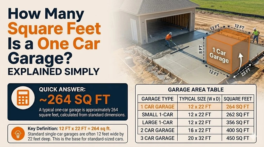 How Many Square Feet Is a One Car Garage