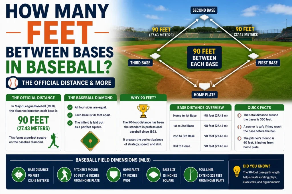 How Many Feet Between Bases in Baseball