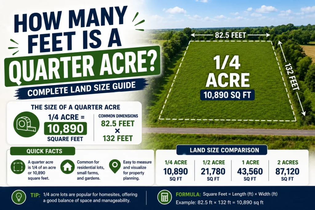 How Many Feet Is a Quarter Acre