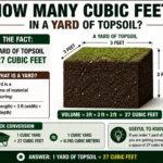 how many cubic feet in a yard of topsoil