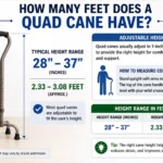 how many feet does a quad cane have