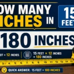 how many inches in 15 feet