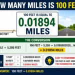 how many miles is 100 feet