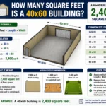 how many square feet is a 40x60 building