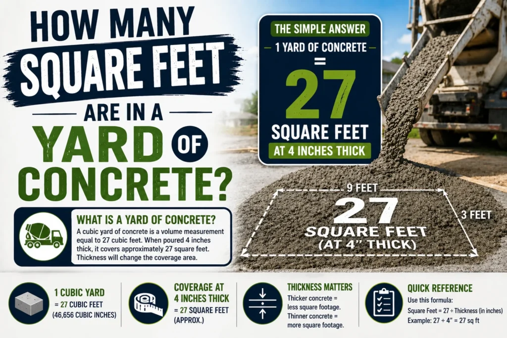 How Many Square Feet Are in a Yard of Concrete