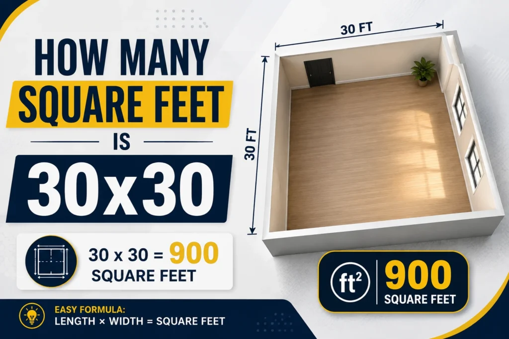 How Many Square Feet Is 30x30