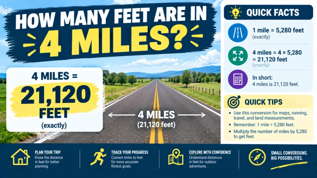 How Many Feet Are in 4 Miles