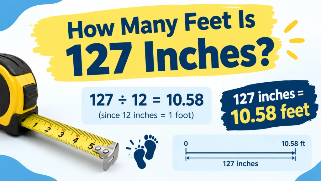 How Many Feet Is 127 Inches