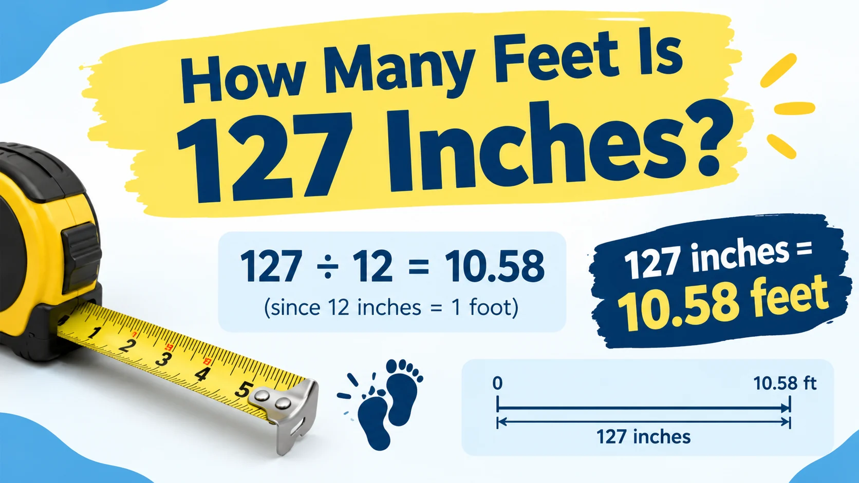 How Many Feet Is 127 Inches