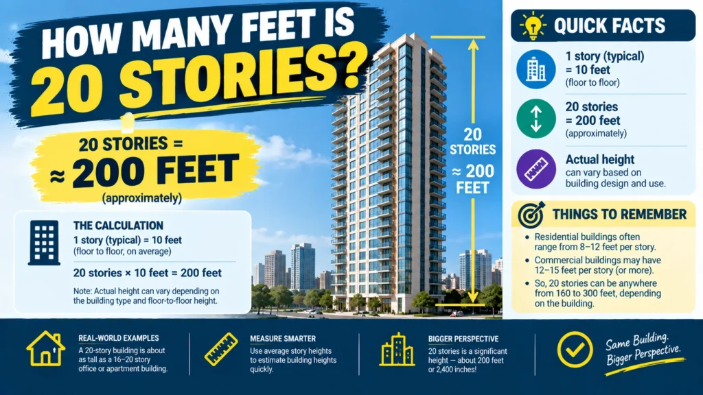 How Many Feet Is 20 Stories