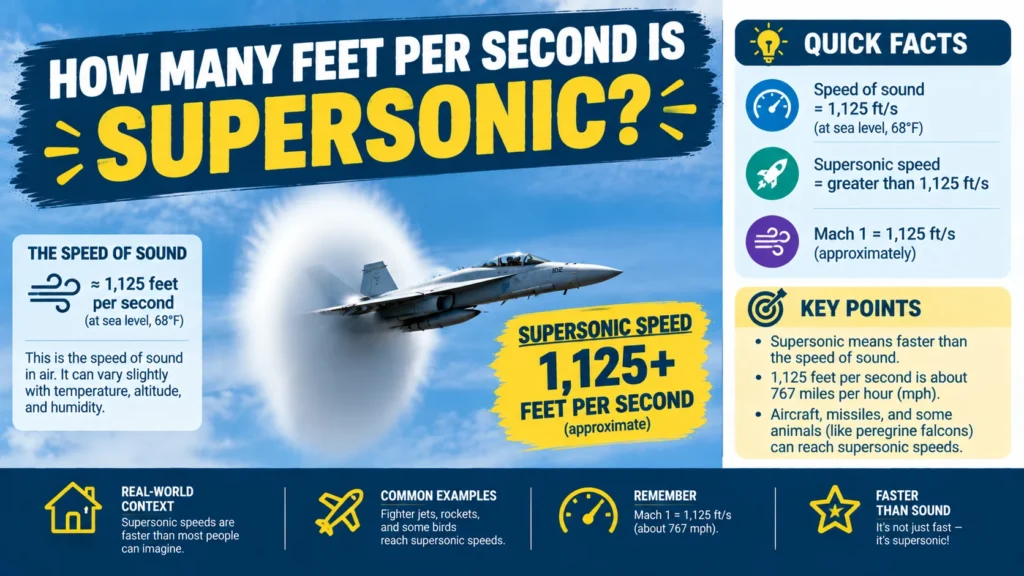 How Many Feet Per Second Is Supersonic