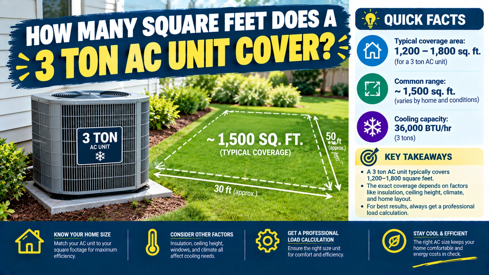 "How Many Square Feet Does a 3 Ton AC Unit Cover