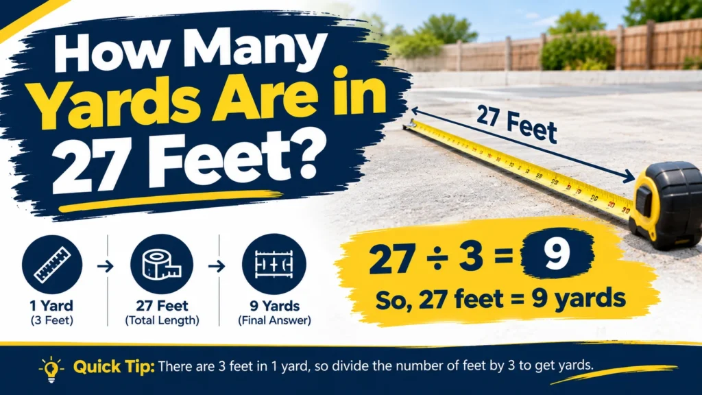 How Many Yards Are in 27 Feet