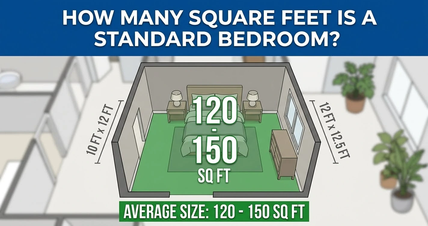 how many square feet is a standard bedroom