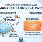 how many feet long is a twin bed