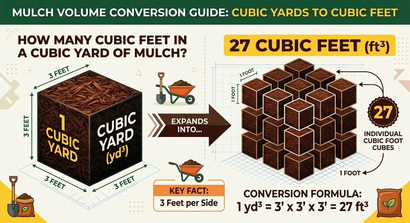 How Many Cubic Feet Are in a Cubic Yard of Mulch