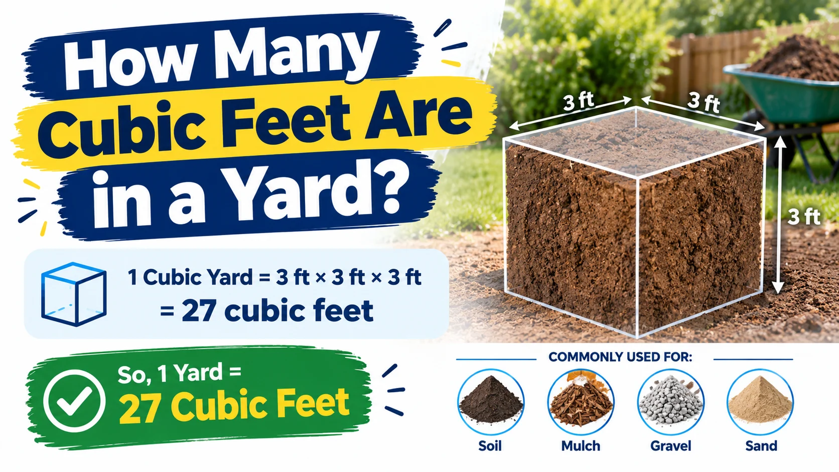 How Many Cubic Feet Are in a Yard