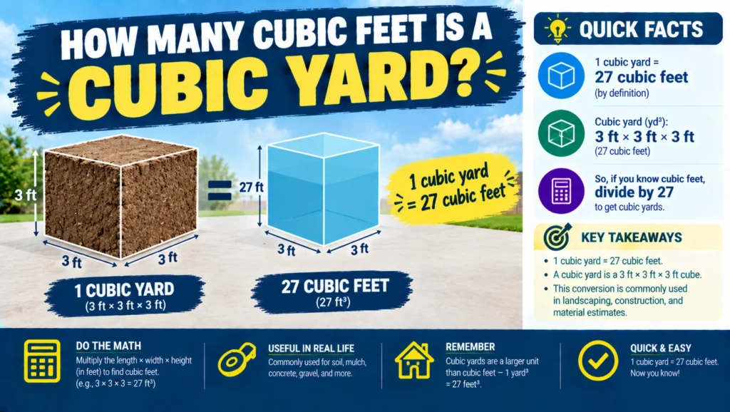 How Many Cubic Feet Is a Cubic Yard