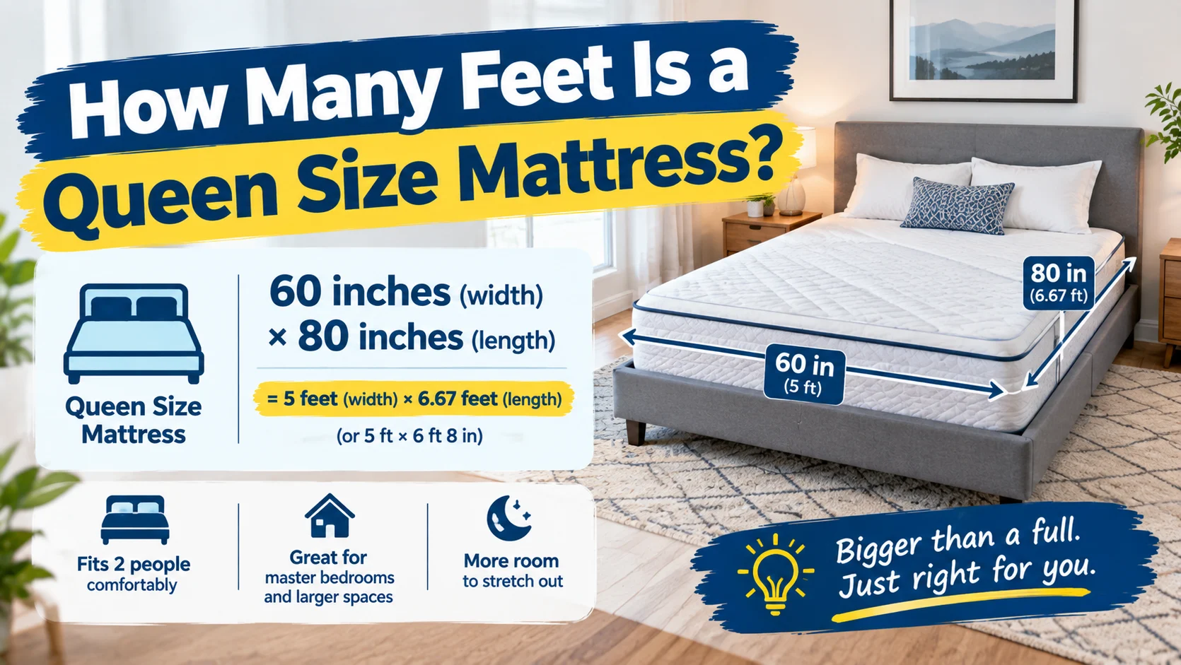 How Many Feet Is a Queen Size Mattress
