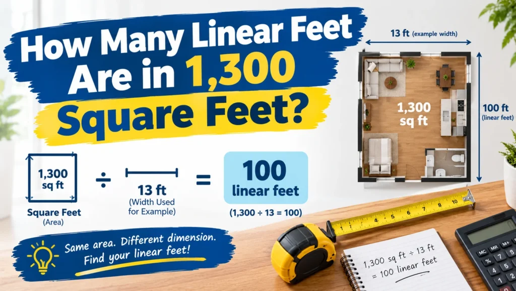 How Many Linear Feet Are in 1,300 Square Feet