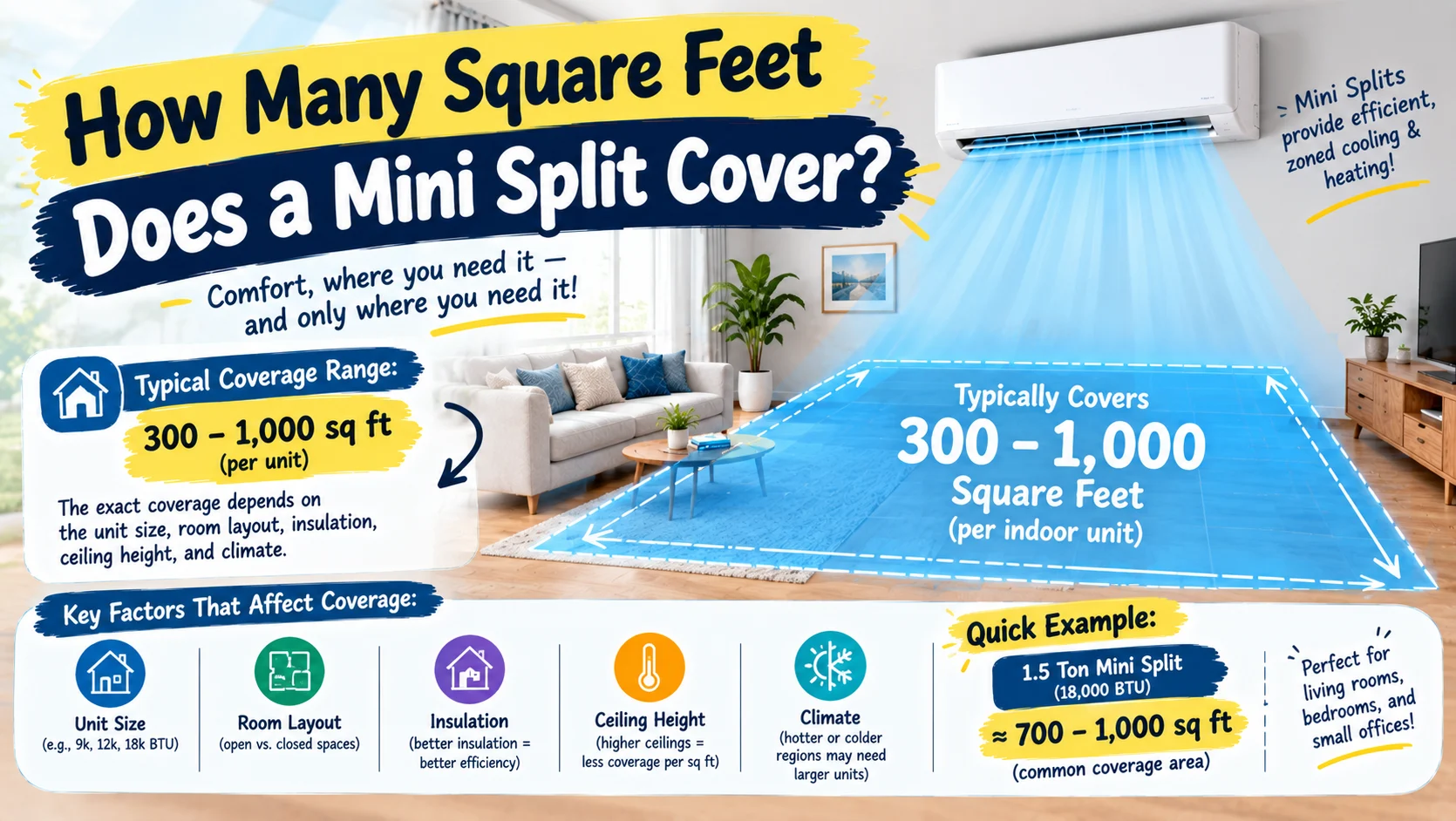 How Many Square Feet Does a Mini Split Cover
