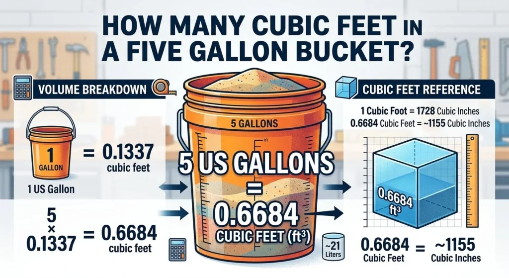 How Many Cubic Feet in a Five Gallon Bucket?
